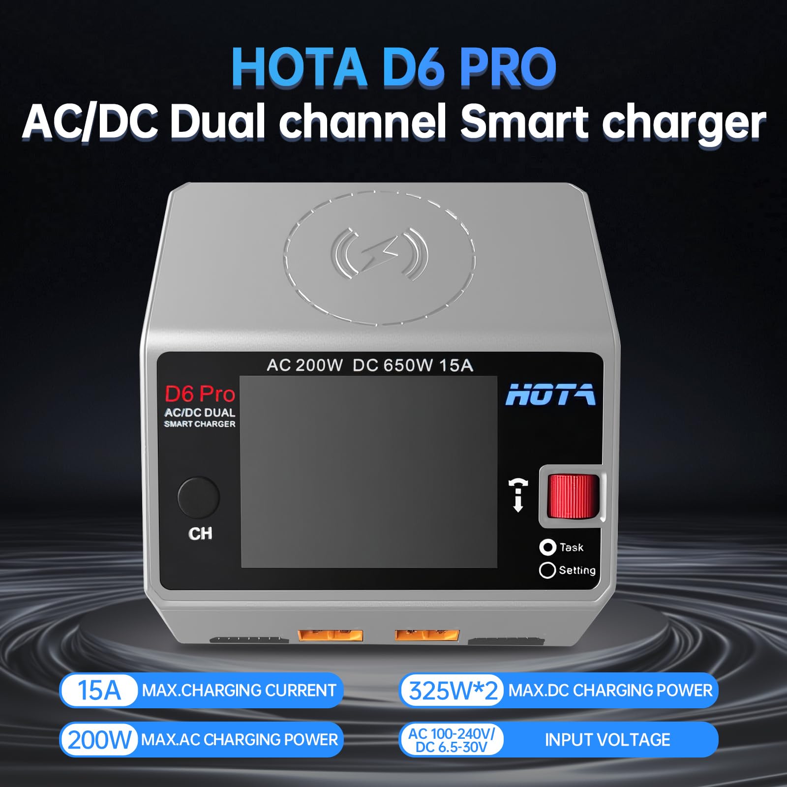 NEW HOTA D6 Pro Grey AC 200w D - Drone Battery Smart recension och pris